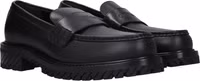 Black Leather Slip-On Loafers 2