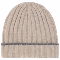Beige Cashmere Beanie 1