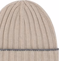 Beige Cashmere Beanie 3