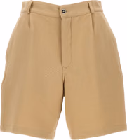 Beige Cotton Bermuda Shorts 1