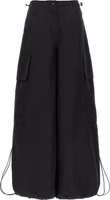 Black Polyamide Casual Pants 1