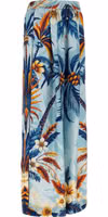 Blue Silk Casual Pants 3