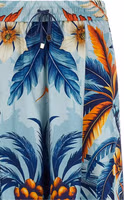 Blue Silk Casual Pants 4