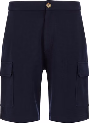 Blue Cotton Bermuda Shorts