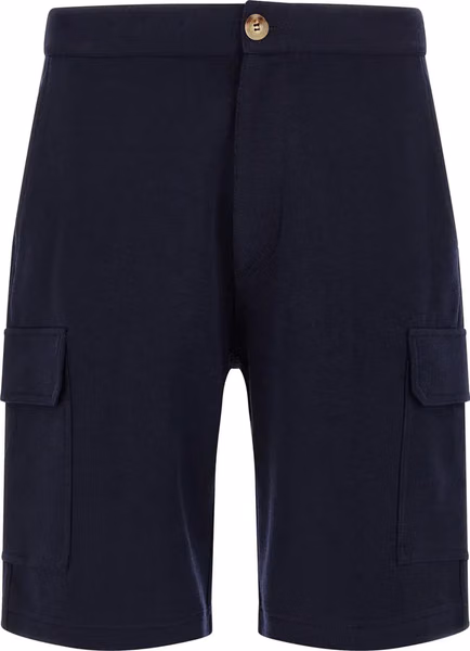 Blue Cotton Bermuda Shorts