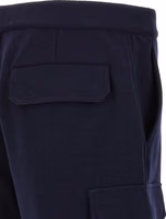 Blue Cotton Bermuda Shorts 4