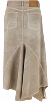 Gray Cotton Midi Skirt 2