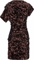 Brown Polyester Short Dress 2