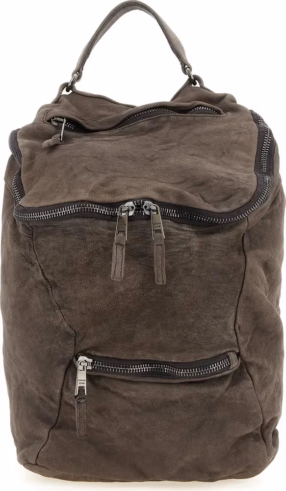 Brown Lamb Leather Backpack