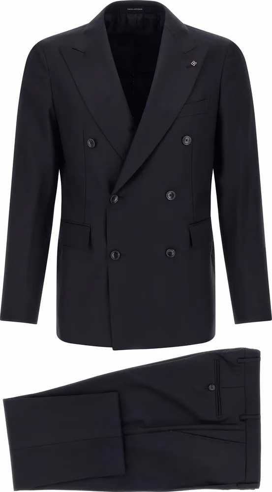 Blue Virgin Wool Two-Piece Suit