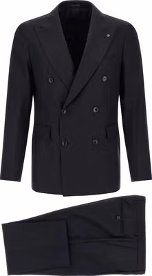 Blue Virgin Wool Two-Piece Suit