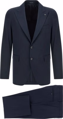 Blue Virgin Wool Two-Piece Suit