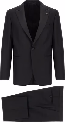 Black Virgin Wool Two-Piece Suit