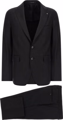 Black Virgin Wool Two-Piece Suit