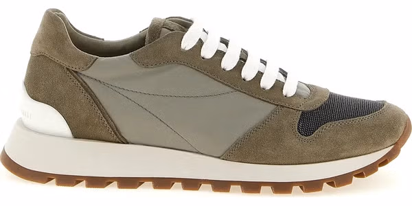 Bicolor Polyester Athletic Sneakers