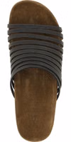 Black Lamb Leather Slides 4