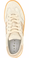 Beige Cotton Low Top Sneakers 4