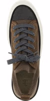 Brown Cotton Low Top Sneakers 4