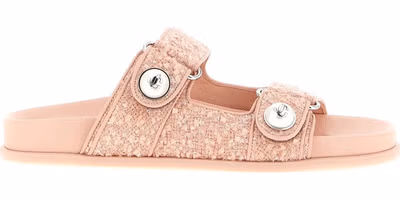 Multicolor Tencel Slides