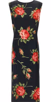 Black Viscose Midi Dress 1