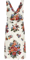 White Viscose Midi Dress 2