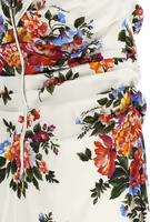 White Viscose Midi Dress 4