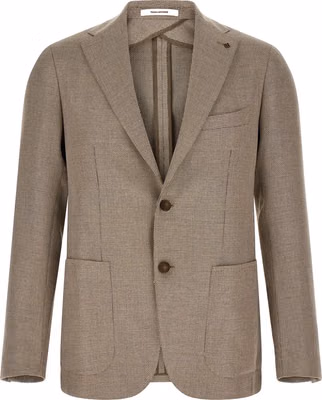 Brown Cotton Blazer