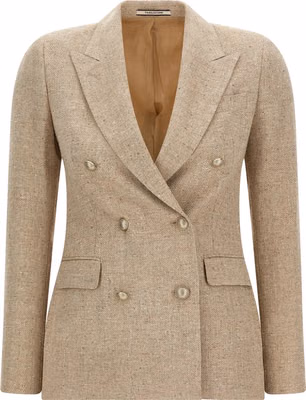 Beige Cotton Blazer