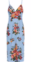 Blue Viscose Midi Dress 1
