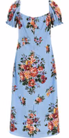 Blue Silk Midi Dress 2