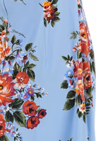 Blue Silk Midi Dress 4