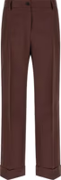 Brown Viscose Casual Pants 1