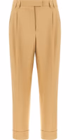 Beige Cotton Casual Pants 1
