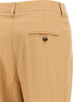 Beige Cotton Casual Pants 4