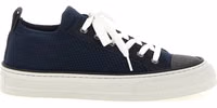 Blue Cotton Low Top Sneakers 1