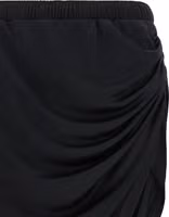 Black Polyester Long Skirt 3