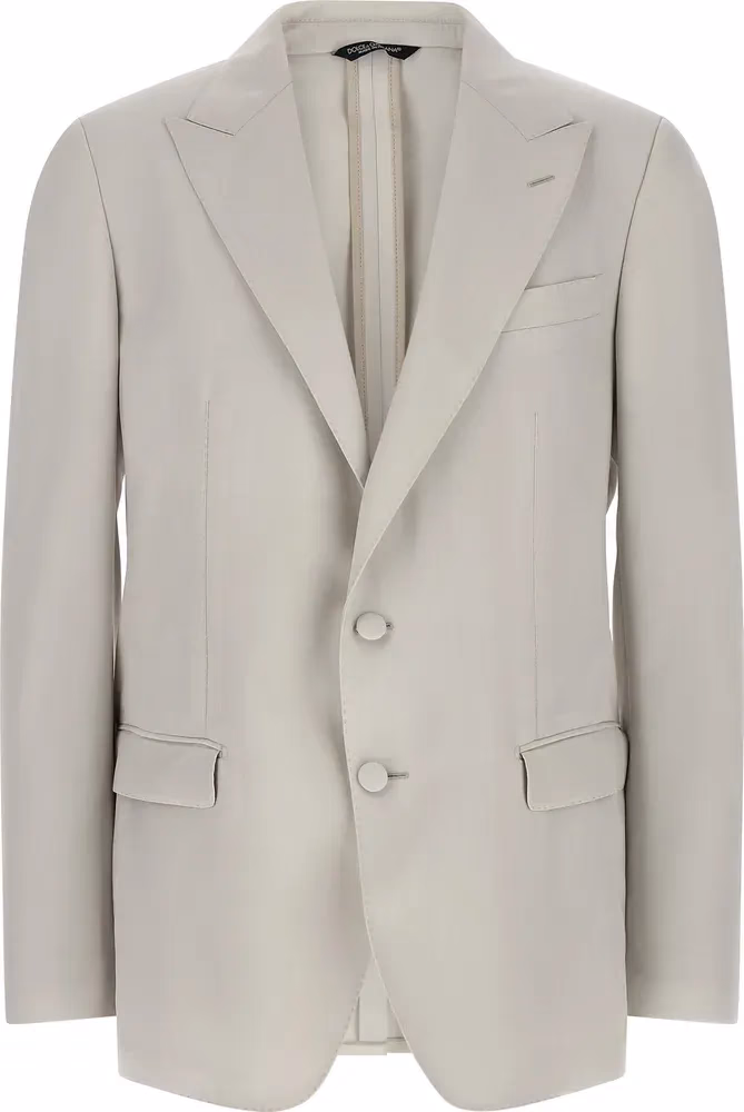 Gray Virgin Wool Blazer