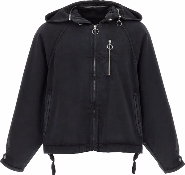 Black Cotton Shell Jacket