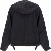 Black Cotton Shell Jacket 2