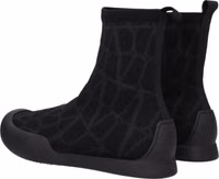Black Fabric High Top Sneakers 4