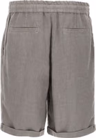 Gray Linen Bermuda Shorts 2