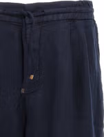 Blue Linen Bermuda Shorts 3