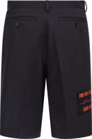 Black Polyester Bermuda Shorts 2