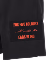 Black Polyester Bermuda Shorts 4