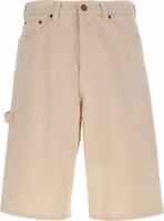 Beige Cotton Bermuda Shorts 1