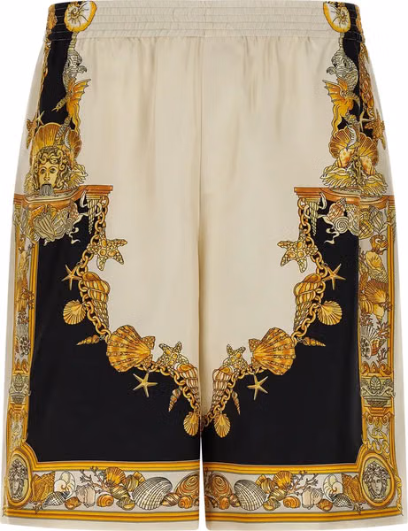 Multicolor Silk Bermuda Shorts