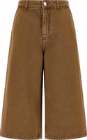 Brown Cotton Bermuda Shorts 1