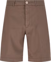 Brown Cotton Bermuda Shorts 1