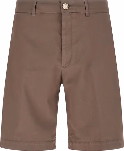 Brown Cotton Bermuda Shorts