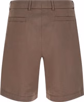 Brown Cotton Bermuda Shorts 2